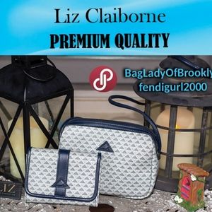 LIZ CLAIBORNE Vintage 1984 Logo #2 "Legacy" Set (Navy On Grey)